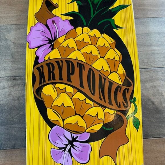 Kryptonics 30" x 7" longboard with grip tape and pink durometer wheels - NEW - Picture 3 of 6